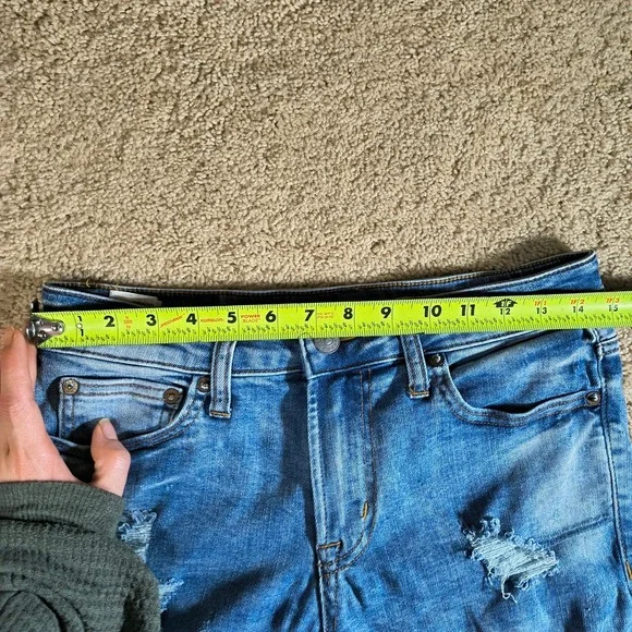 American Eagle NE(X)T Level Flex Skinny Ripped Distressed Denim Jeans Mens - Picture 10 of 13